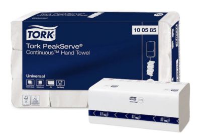 Tork® PeakServe® Endlos™ H5 100585 Papierhandtücher - 1-lagig, Geprägt, FSC®-Papier, Weiß, 12er Pack - Image 6
