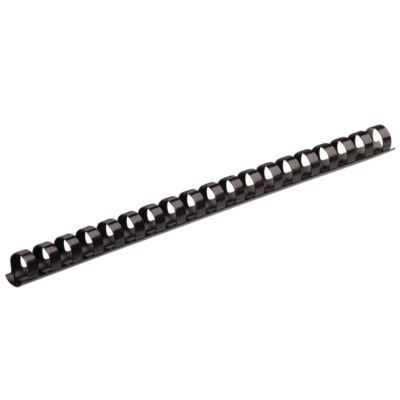 Fellowes Kunststoffbinderücken 8mm schwarz 40 Blatt Kapazität Packung mit 100 Stück - Image 4