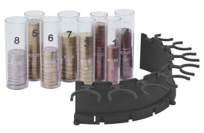ratiotec Abhülsvorrichtung für Coinsorter CS 50 - 8 durchsichtige Münzzylinder - Image 3