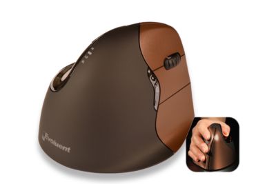 BakkerElkhuizen Vertikalmaus Evoluent4 Small Wireless - Ergonomische Vertikalmaus für Rechtshänder - 2600 DPI - Schwarz/Bronze - Image 5