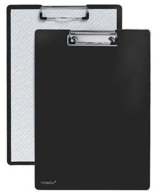 Klemmbrett A4 PP schwarz - FolderSys Klemme mit schützenden Kunststoffecken - Image 3
