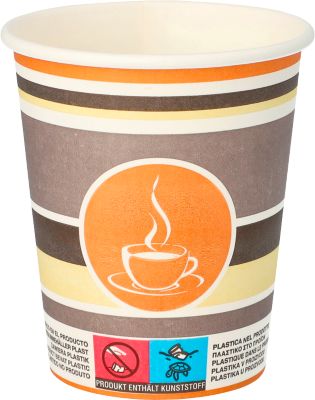Papstar Braun Trinkbecher Coffee To Go Einweg 200Ml Pappe Mehrfarbig 50 St./Pack. - Image 4