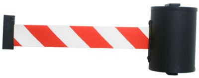 RS-GUIDESYSTEMS Wandgurtkassette - 10m - Rot/Weiß - Schraubbefestigung - Drehbar - Image 2