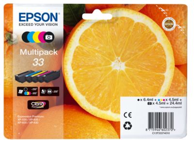 Epson E33 Druckerpatronen (bk, c, m, y, phbk) - Epson T3337, No. 33, C13T33374011 für z.B. Epson Expression Premium XP -530 - Image 15