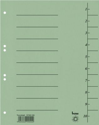 Bene Trennblätter A4 Grün 100 Stück - Image 4