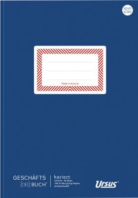 Ursus Blau Heft + Block, Geschäftsbuch Ö-Geschäftsbuch Din A4 Kariert, Hardcover 192 Seiten (A4, Kariert, Harter Einband) - Bild 3