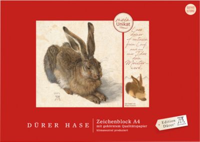 Edition Dürer Mehrfarbig Heft + Block, Zeichenblock Dürer Hase Din A4 (A4) - Bild 3