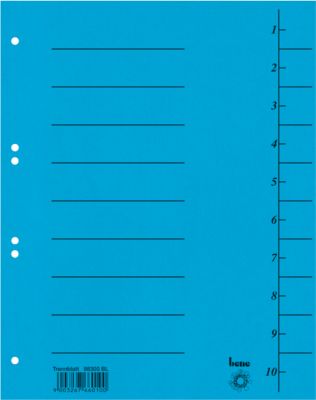 Bene Trennblatt - DIN A4 - Blau - Image 3