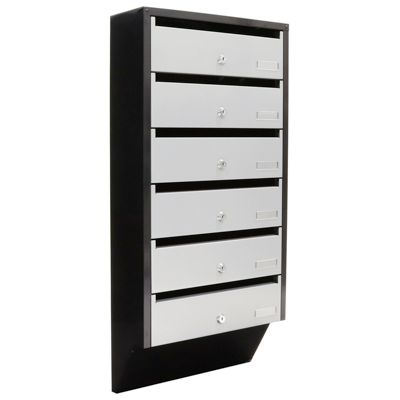 Rottner Mehrfarbig/Schwarz/Silber Briefkasten, Briefkastenanlage Depot 6 (14 X 38 X 82.40 Cm) - Image 5