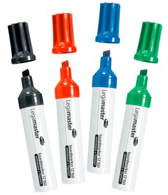 Legamaster TZ 150 Whiteboard-Marker, Keilspitze 2-7mm, Set mit Schwarz, Rot, Blau, Grün, Nachfüllbar - Bild 3