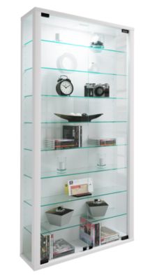 Ebuy24 Weiß - Vitrosa Maxi Vitrinenschrank Wandhängend Mit 2 Glastüren Und Licht - Image 8
