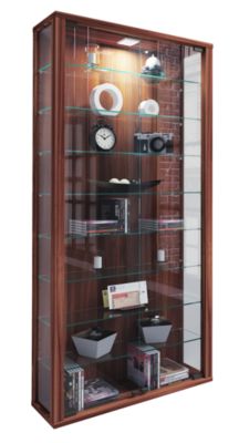 Ebuy24 Braun Vitrosa Maxi Vitrinenschrank Wandhängend Mit 2 Glastüren 8 Glasböden Kern-Nussbaum Dekor. - Image 10