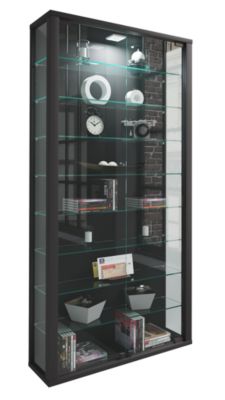 VCM my home Vitrine schwarz 8 Fachböden Glas mit Beleuchtung - Image 8