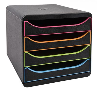 Exacompta Schwarz Big-Box Schubladenbox Black Office Mit 4 Laden - Image 4
