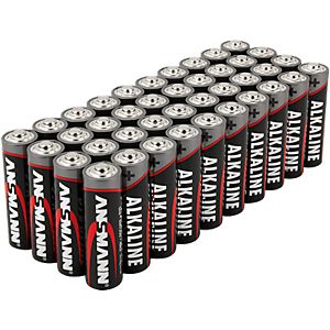 Alkaline Batterien Ansmann, Mignon AA o. Micro AAA, 7 Jahre Lebensdauer, 40 Stück