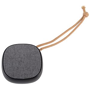 Bluetooth-Lautsprecher STRAP, 3 W, 10 m Reichweite, Kordel, Werbedruck 30 x 30 mm, schwarz o.