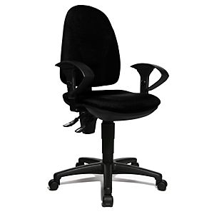 Bürostuhl POINT 300, mit Armlehnen, Bandscheibensitz, höhenverstellbar