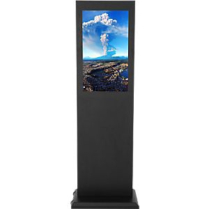 Digital Signage LuxDIGITAL Stand Alone, 21,5", 1920 x 1080 Full HD, Hochformat, mit Rollen, schwarz