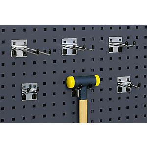 Doppelhaken fÃ¼r Lochblech-Platten-System