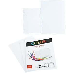 Doppelkarten ELCO Color, blanko, A6, 200 g/m², inkl. passenden Umschlägen C6, 90 g/m², Set mit