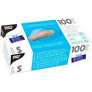 Einmalhandschuhe, Vinyl, puderfrei, transparent, 100 Stück