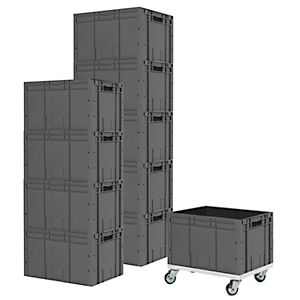 Euro Box Serie LTF 6320, PP, L 600 x B 400 x H 320 mm, 62,7 l, bis 35 kg, 10 Stück + gratis