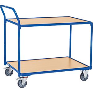 fetraÂ® leichter Tischwagen, 2 o. 3 BÃ¶den, GrÃ¶Ãenauswahl, 4 Rollen, hochstehender Griff
