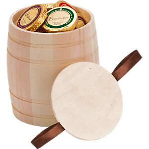 Golddublonen im Weinfass, 24 Stück, 6 verschiedene Premium-Sorten, 192 g