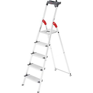 Hailo Alu-Sicherheitsleiter ProfiLine S150XXX, Multifunktionsschale, 3 - 8 Stufen