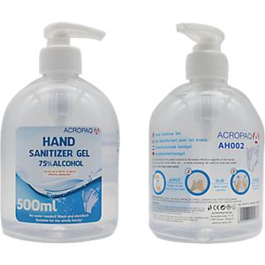 HÃ¤ndedesinfektionsgel Acropaq Hand Sanitizer Gel, bakterizid & begrenzt viruzid, 500 ml, in