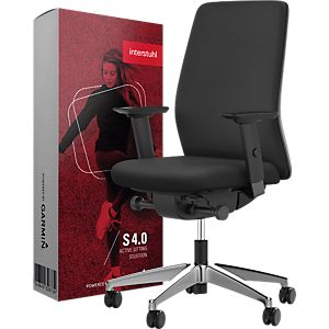 Interstuhl Bürostuhl AIMis1, Synchronmechanik, mit Armlehnen, Flachsitz, inkl. Sitzsensor S 4.0