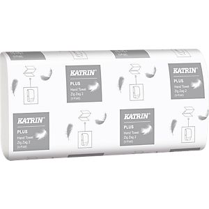 KATRIN Z-Falthandtücher, weiß, 2-lagig, 2 x 18 g/m², 244 x 230 mm
