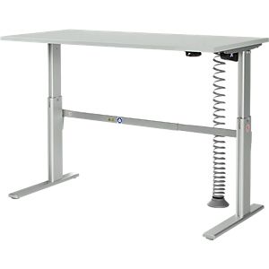 Komplettangebot Schreibtisch elektrisch höhenverstellb., Rechteck, C-Fuß, B 1600 x H 725-1185 mm