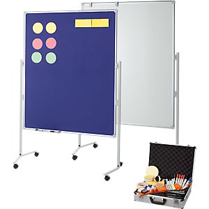 Moderationstafel MAUL Pro, beidseitig, beschriftbar/pinnbar/magnet., Hoch-/Querformat, B 1200 x H