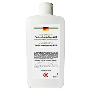 multiGREEEN® Flächendesinfektion, antimikrobiell, viruzid (high level), Flasche, 500 ml