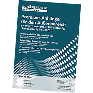 Premium-Anhängeetiketten für den Außenbereich
