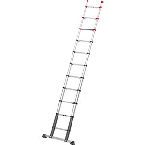 Profi-Teleskopleiter, 11 Sprossen, mit Sicherheits-Querbalken, bis 4000 mm Länge