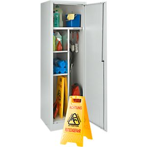Reinigungsmittelschrank MS 2506i, H 1935 mm + Aufsteller Rutschgefahr, GRATIS