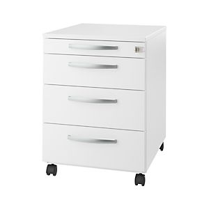 Rollcontainer LOGIN, 3 Schubladen, 1 Utensilienauszug, Zentralverriegelung