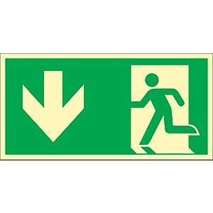 Schild "Rettungsweg durch Ausgang"