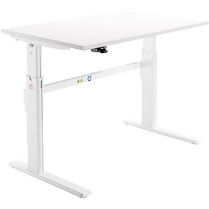 Schreibtisch, elektrisch höhenverstellbar, Rechteckform, C-Fuß, Breite 1200 - 1800 mm