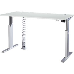 Schreibtisch ERGO-T, 1-stufig elektr. höhenverst., Rechteck, T-Fuß, B 1600 x T 800 x H 725-1185