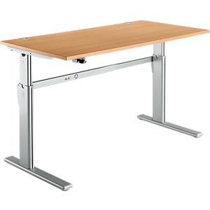 Schreibtisch Standard, einstufig elektr. höhenverstellbar, B 1200 – B 1800 x T800 x H 725-1185 mm