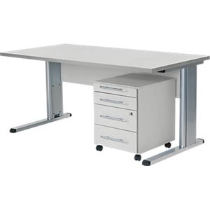 Schreibtisch und Rollcontainer MOXXO, SET