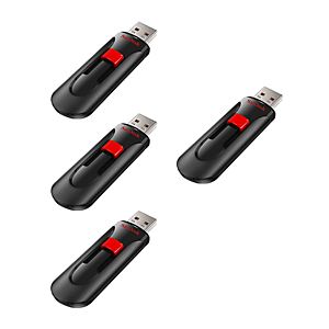 Sparpaket USB-Stick SanDisk Cruzer Glide 3 + 1 GRATIS