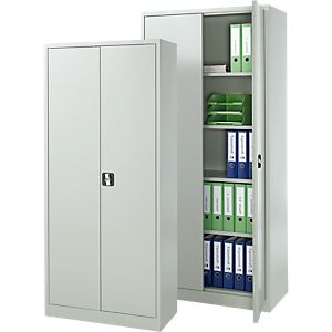 Sparset 2 Stahlschränke, B 800/920 x T 380/420 x H 1800/1950 mm, 4,5/5 OH, abschließbar,