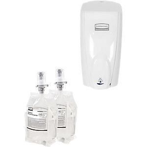 Sparset Automatischer Seifen- und Desinfektionsspender Rubbermaid AutoFoam + 2x NachfÃ¼llbeutel