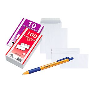 Sparset Eurokuvert Briefumschläge DIN lang + Versandtaschen C4, 100 Umschläge, 10 Taschen, m.