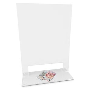 Sprechschutz, B 450 x T 250 x H 450 mm, mit Montagematerial, Plexiglas, transparent-klar