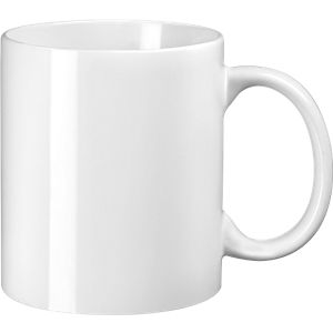 Tasse Oxford, weiß, aus Keramik, H 97 mm, Ø 80 mm